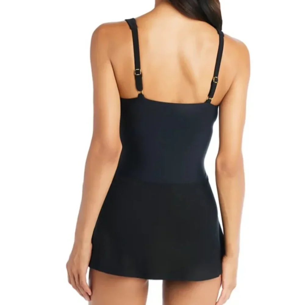 Beyond Control Grommet-Detail Square-Neck Swim Dress - Picture 15 of 16